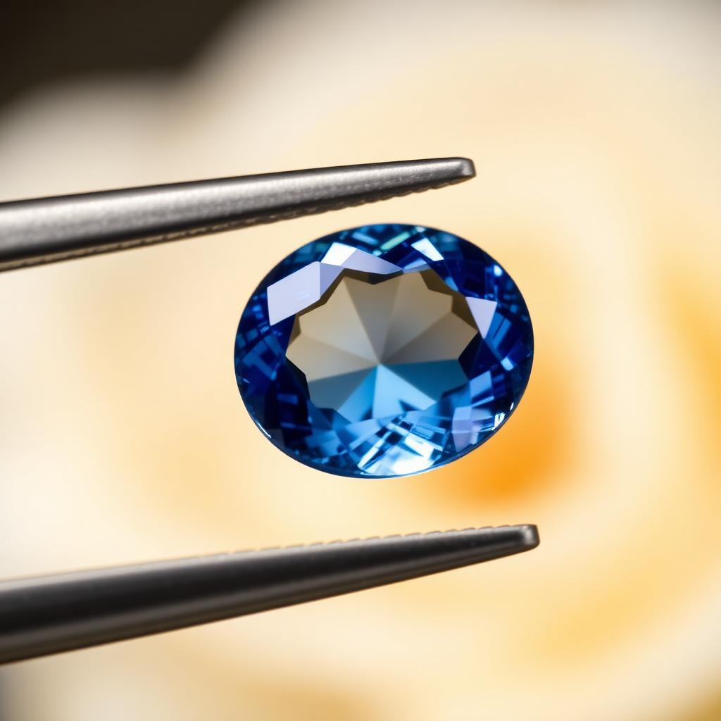 Ceylon sapphire close-up