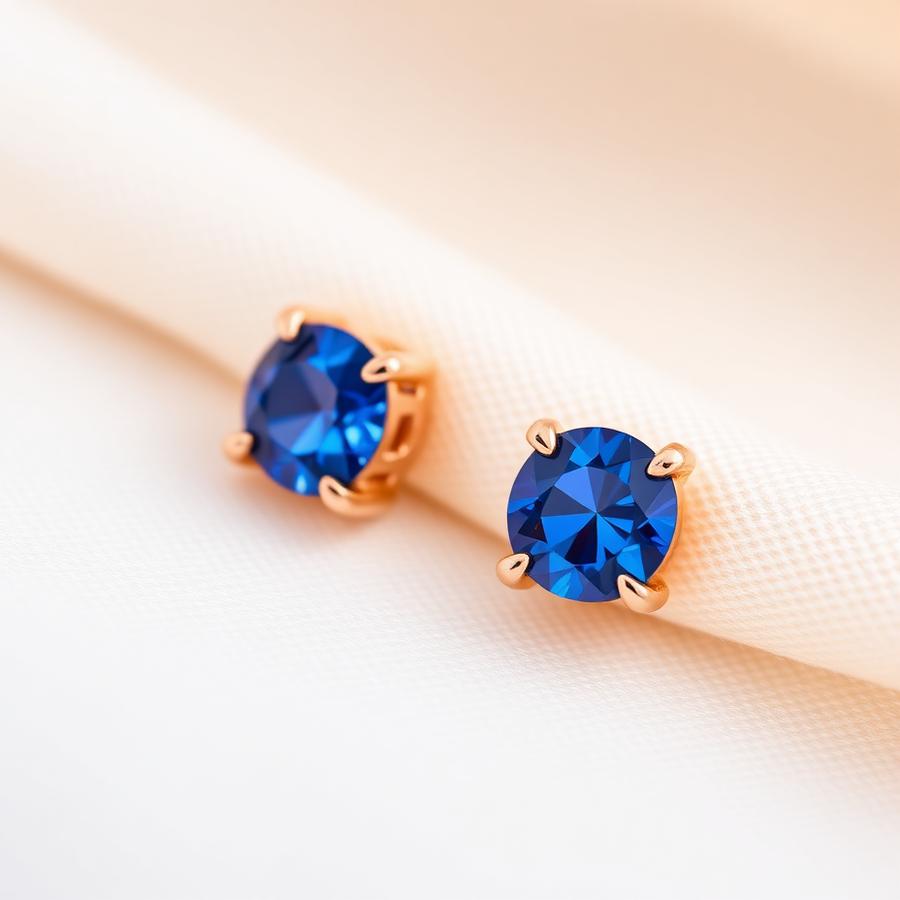 Ilanka Sapphire Stud Earrings